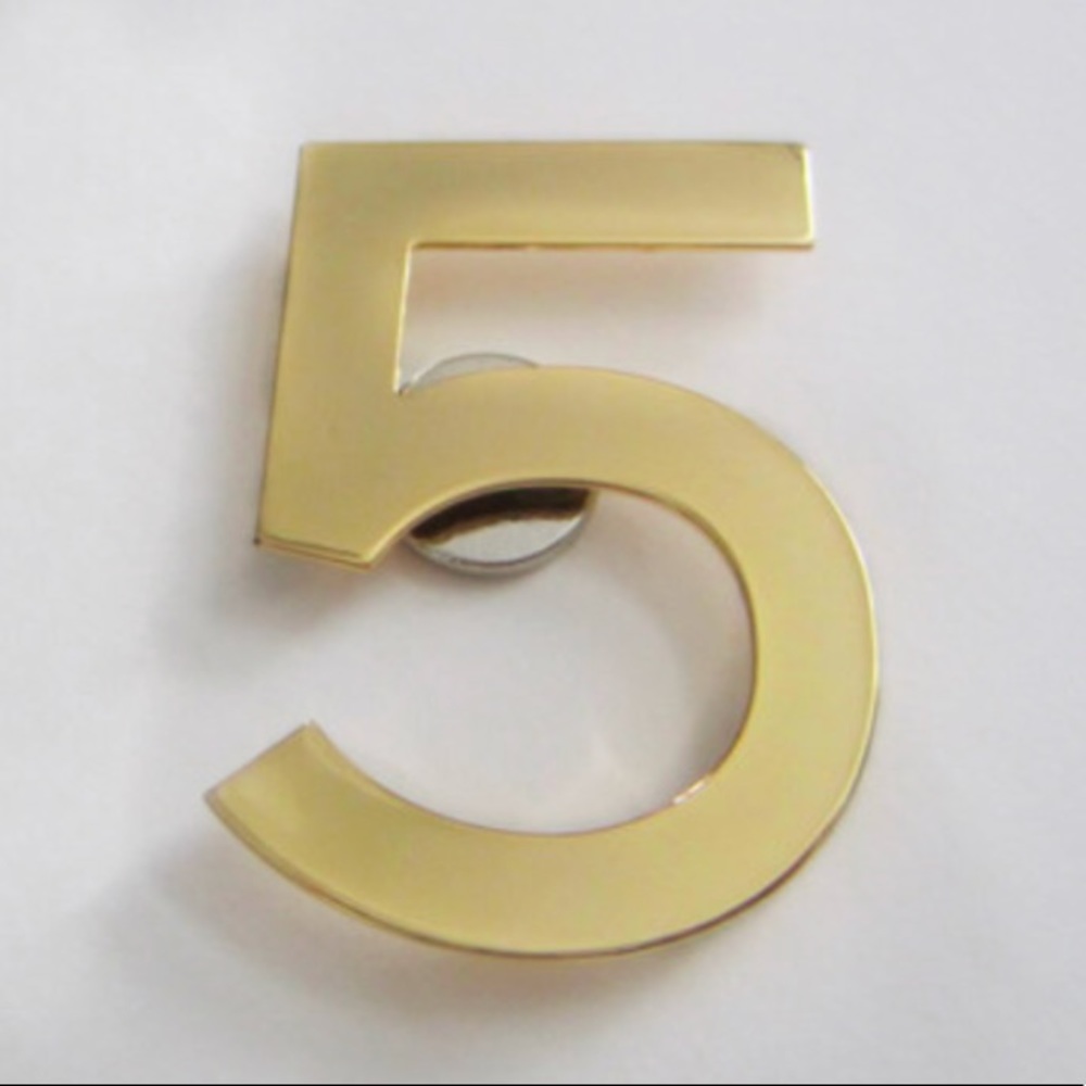 No.5 Goldtone Pin